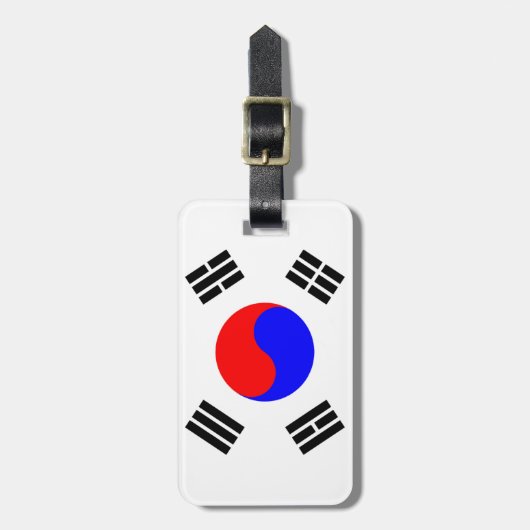 Flagge Südkoreas Gepäckanhänger (Vorderseite vertikal)