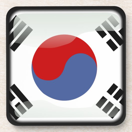 Flagge Südkoreas Getränkeuntersetzer (Vorderseite)
