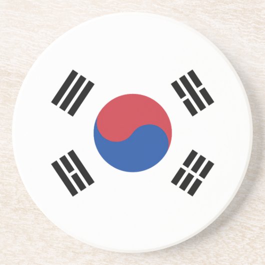 Flagge Südkoreas Getränkeuntersetzer (Vorne)