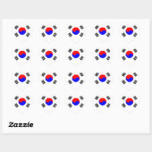 Flagge Südkoreas Herz-Aufkleber (Blatt)