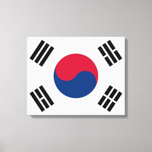 Flagge Südkoreas Leinwanddruck (Vorderseite)