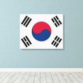 Flagge Südkoreas Leinwanddruck (Insitu (Holzboden))