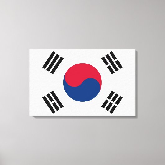 Flagge Südkoreas Leinwanddruck (Vorderseite)