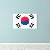 Flagge Südkoreas Leinwanddruck (Insitu (Holzboden))