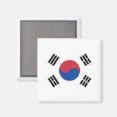 Flagge Südkoreas Magnet (Vorderseite/Rückseite)