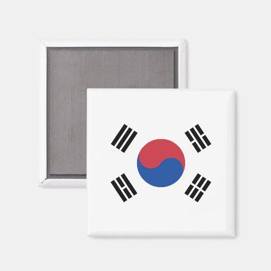 Flagge Südkoreas Magnet (Vorderseite/Rückseite)