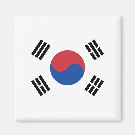 Flagge Südkoreas Magnet (Vorne)