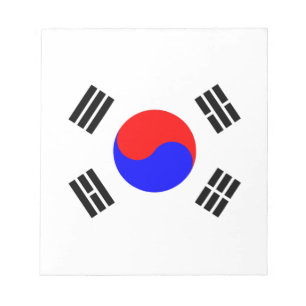 Flagge Südkoreas Notizblock