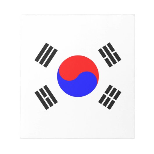 Flagge Südkoreas Notizblock (Vorderseite)