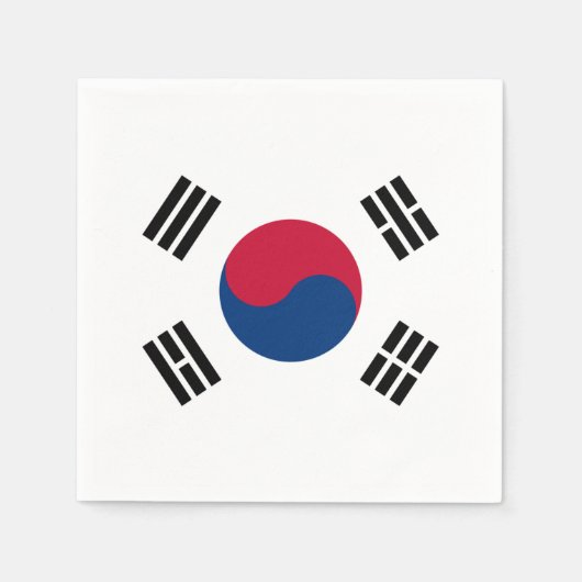 Flagge Südkoreas Papier Napkins Serviette (Vorderseite)