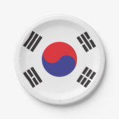 Flagge Südkoreas Pappteller (Vorderseite)