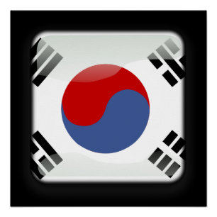 Flagge Südkoreas Poster