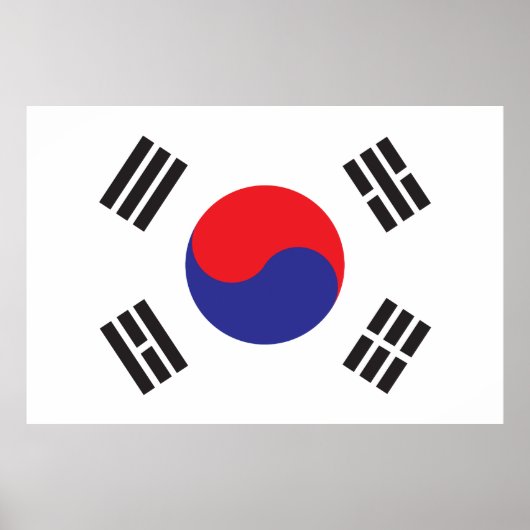 Flagge Südkoreas Poster (Vorne)