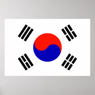 Flagge Südkoreas Poster