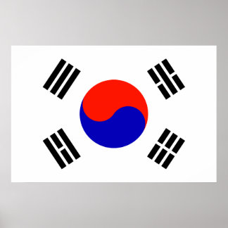 Flagge Südkoreas Poster