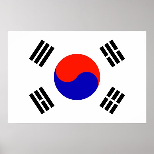 Flagge Südkoreas Poster (Vorne)