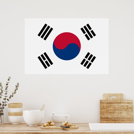 Flagge Südkoreas Poster (Küche)
