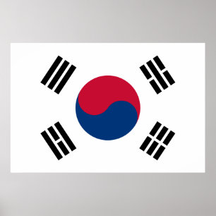 Flagge Südkoreas Poster