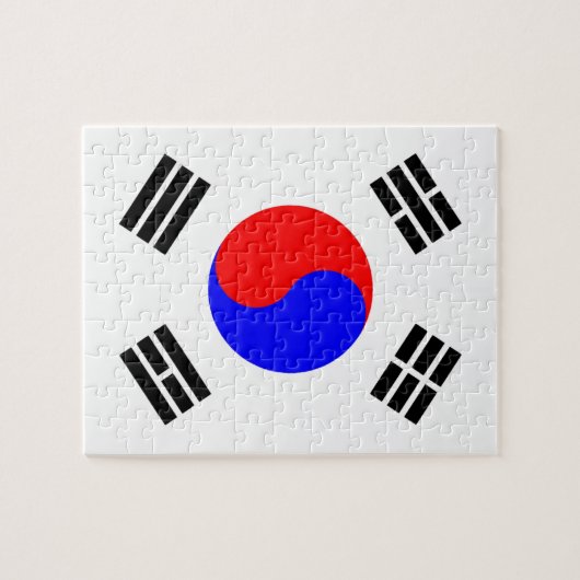 Flagge Südkoreas Puzzle (Horizontal)