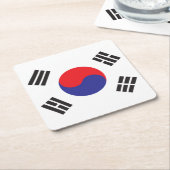 Flagge Südkoreas Rechteckiger Pappuntersetzer (angewinkelt)