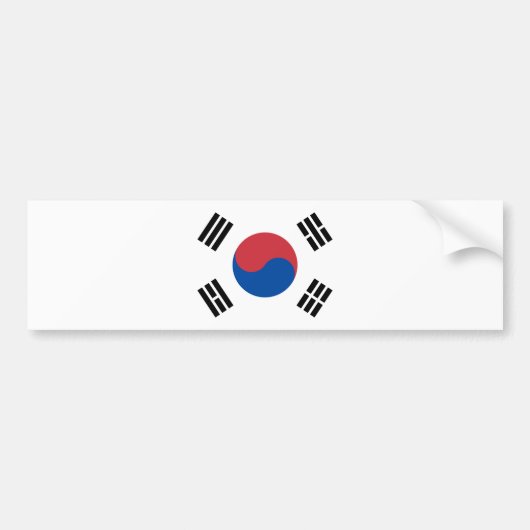 Flagge Südkoreas (ROK) Autoaufkleber (Vorne)