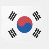 Flagge Südkoreas (ROK) Fleecedecke (Vorderseite (Horizontal))