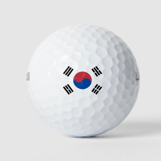 Flagge Südkoreas (ROK) Golfball (Vorderseite)
