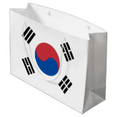 Flagge Südkoreas (ROK) Große Geschenktüte (Rückseite Schrägansicht)