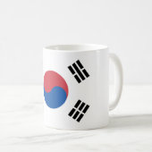 Flagge Südkoreas (ROK) Kaffeetasse (VorderseiteRechts)