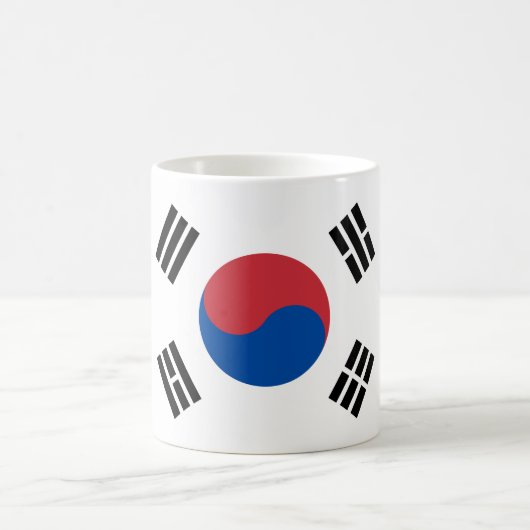 Flagge Südkoreas (ROK) Kaffeetasse (Mittel)