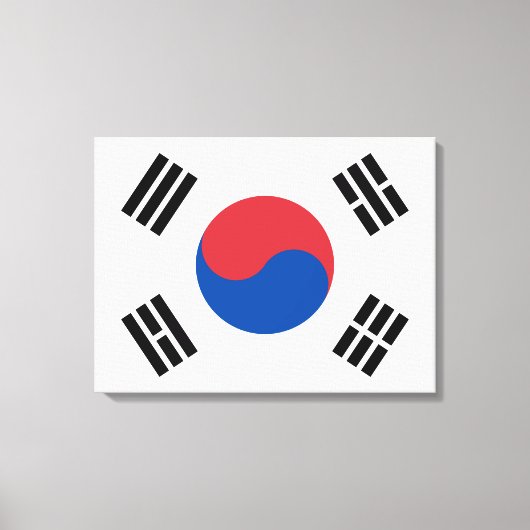Flagge Südkoreas (ROK) Leinwanddruck (Vorderseite)