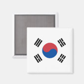 Flagge Südkoreas (ROK) Magnet (Vorderseite/Rückseite)