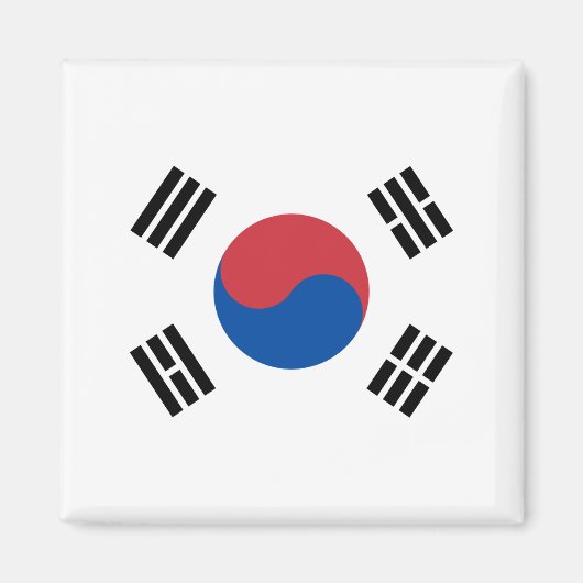 Flagge Südkoreas (ROK) Magnet (Vorne)