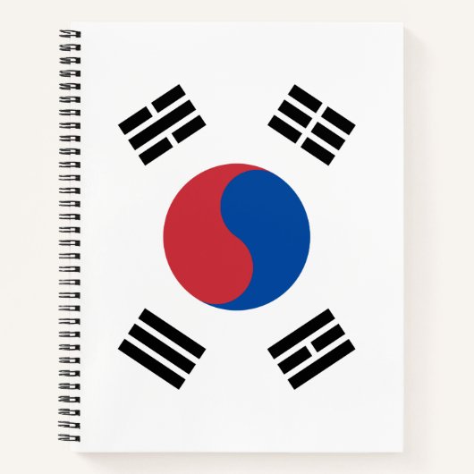 Flagge Südkoreas (ROK) Notizblock (Vorderseite)