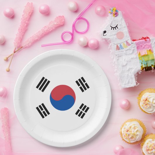 Flagge Südkoreas (ROK) Pappteller (Party)
