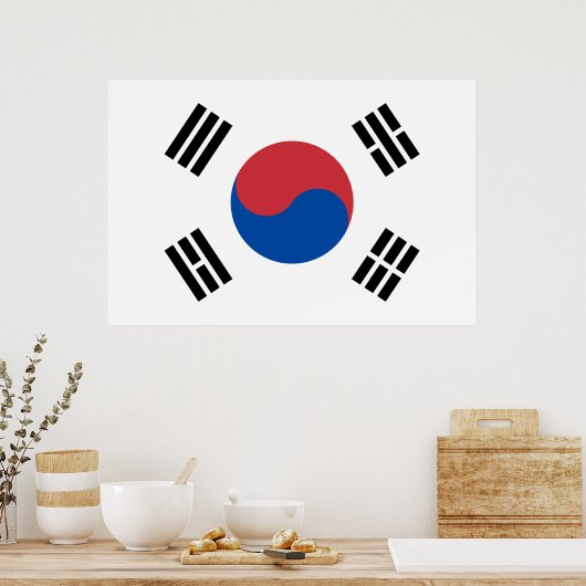 Flagge Südkoreas (ROK) Poster (Küche)