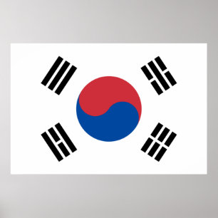 Flagge Südkoreas (ROK) Poster