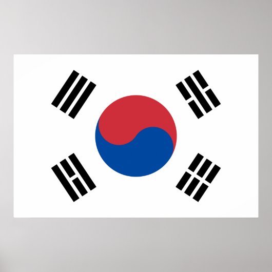 Flagge Südkoreas (ROK) Poster (Vorne)