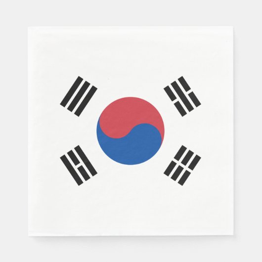 Flagge Südkoreas (ROK) Serviette (Vorderseite)