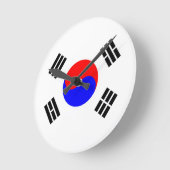 Flagge Südkoreas Runde Wanduhr (Winkel)