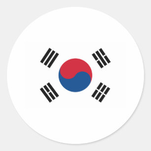 Flagge Südkoreas Runder Aufkleber