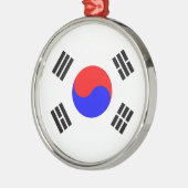 Flagge Südkoreas Silbernes Ornament (Links)