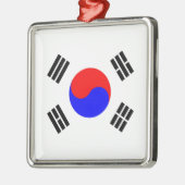 Flagge Südkoreas Silbernes Ornament (Links)