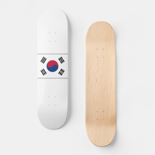 Flagge Südkoreas Skateboard (Vorderseite)