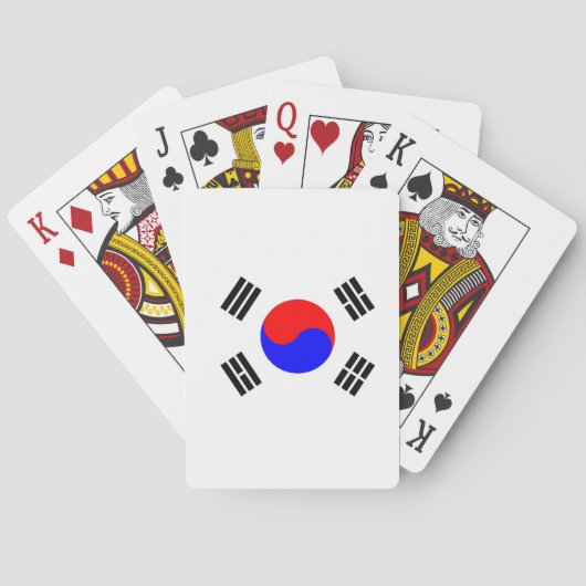 Flagge Südkoreas Spielkarten (Rückseite)