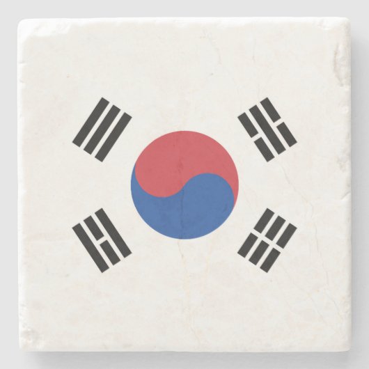 Flagge Südkoreas Steinuntersetzer (Vorderseite)