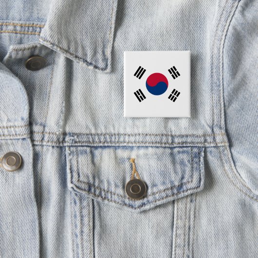 Flagge Südkoreas (Südkoreas) Button (Beispiel)