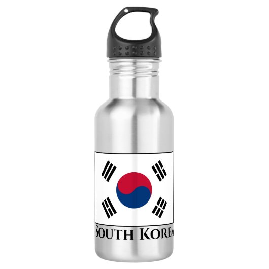 Flagge Südkoreas (Südkoreas) Edelstahlflasche (Vorderseite)
