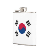 Flagge Südkoreas Vinyl Wrapped Flask Flachmann (Links)
