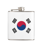 Flagge Südkoreas Vinyl Wrapped Flask Flachmann (Vorderseite)